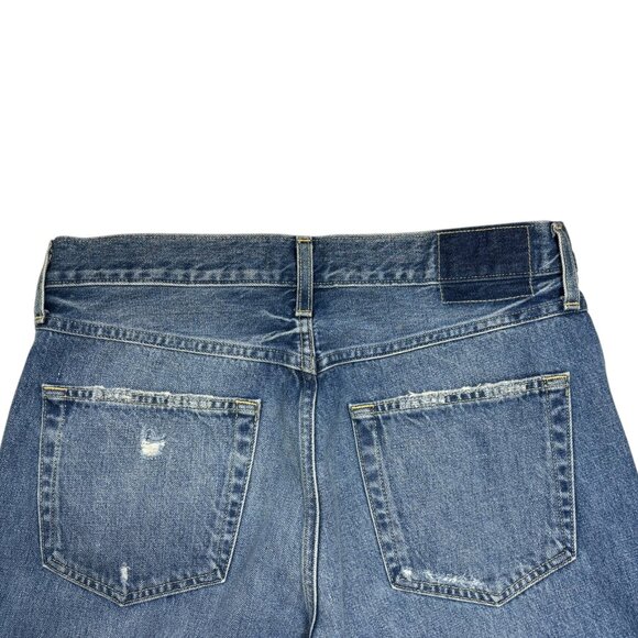 AMO Billie Warmth Mid Wash Distressed Cropped Jeans - Picture 8 of 9